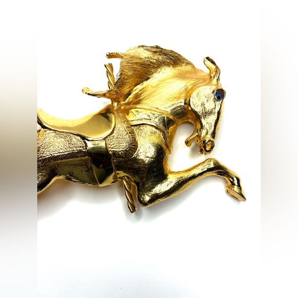 Christopher Ross 24kt. Gold Plated Carousel Horse Buckle & Belt main image 11